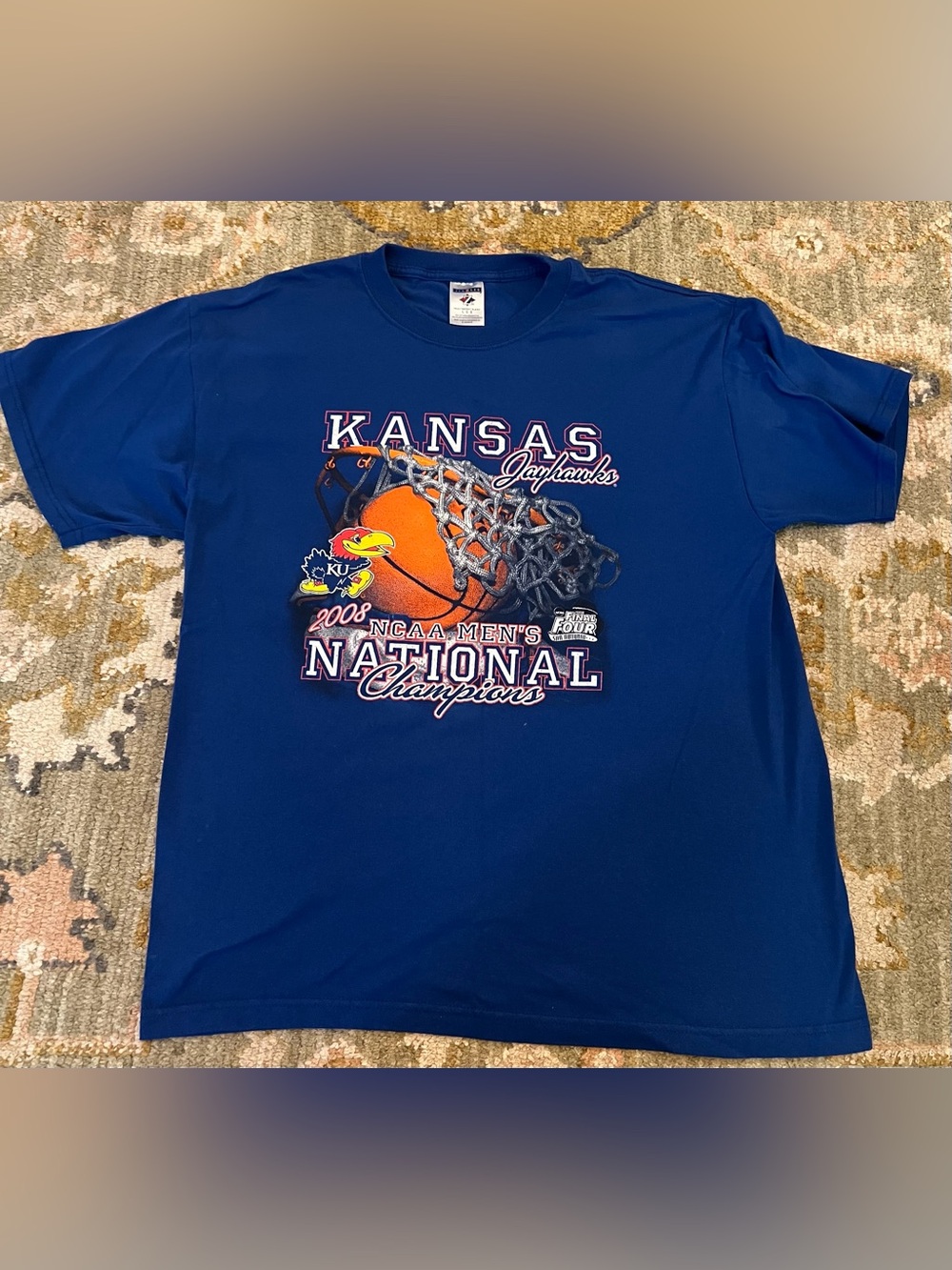 Kansas Jayhawks Hanes Shirt Men’s Size XL Color Blue